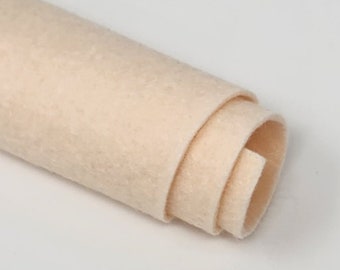 Suntan - Hand Washed Merino Wool Blend Felt - Nude | Soft & Durable for Crafting, Sewing, DIY Projects