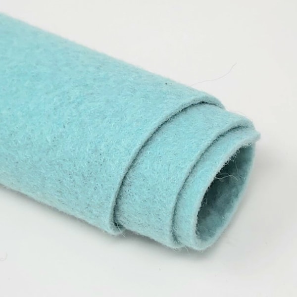 Baby Blue - Hand Washed Merino Wool Blend Felt 9"X12" Sheets Blue Color