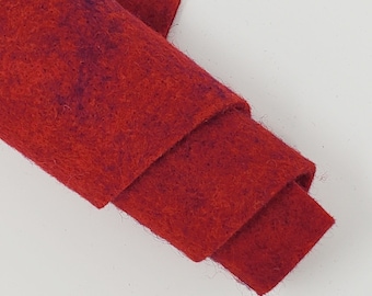 Purple Heart - Hand Washed Merino Wool Blend Felt Red | Soft & Durable for Crafting, Sewing, DIY Projects