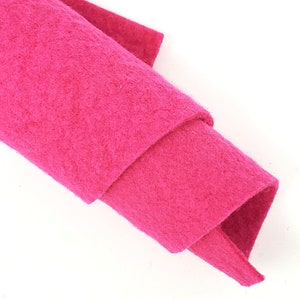 Fuchsia - Hand Washed Merino Wool Blend Felt Pink | Soft & Durable for Crafting, Sewing, DIY Projects
