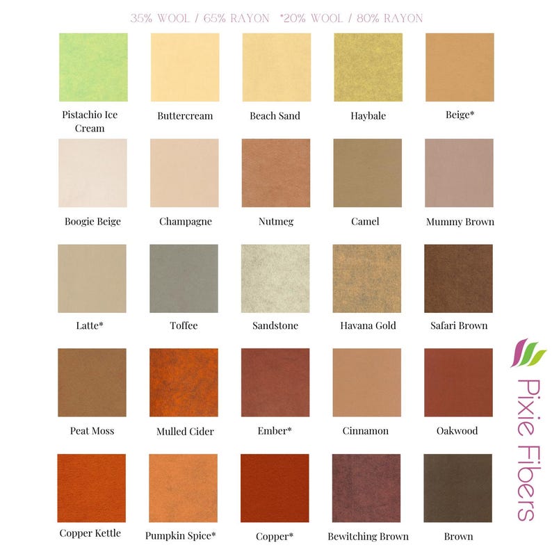 Choose 10 - Hand Washed Merino Wool Blend Felt 9"X12" Sheets | Soft & Durable for Crafting, Sewing, DIY Projects image 7