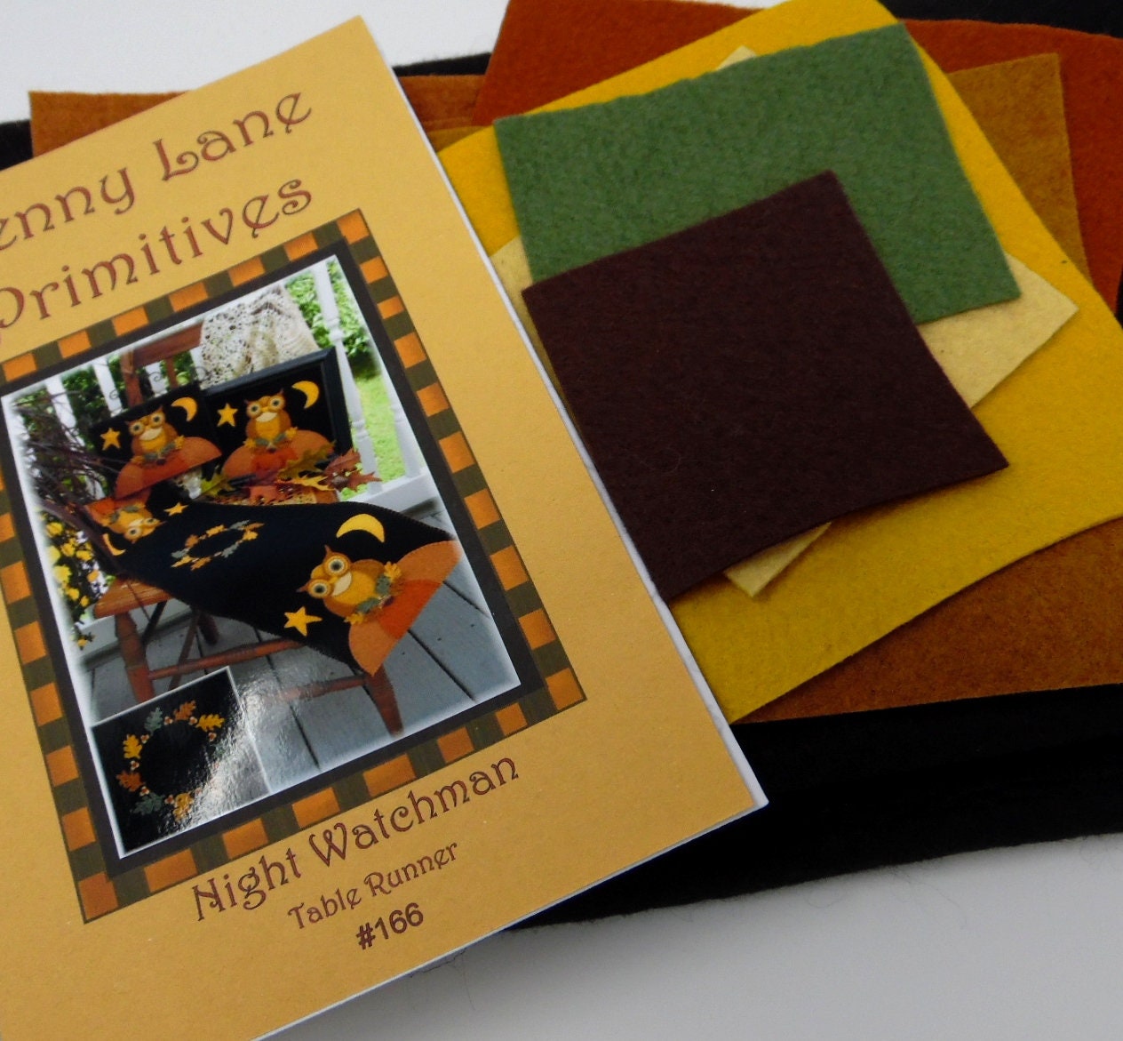 Pre-washed Wool Felt Penny Rug Kit Night Watchman Penny - Etsy