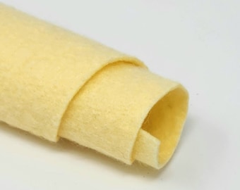 Buttercup - Hand Washed Merino Wool Blend Felt Light Yellow | Soft & Durable for Crafting, Sewing, DIY Projects