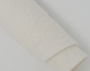 Linen - Hand Washed Merino Wool Blend Felt Off-White | Soft & Durable for Crafting, Sewing, DIY Projects