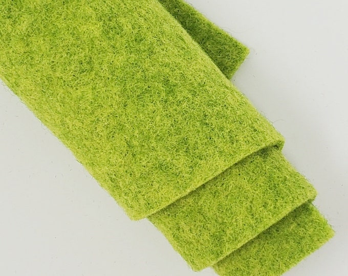 Bright Green Wool Felt Sheet, Green Wool Felt