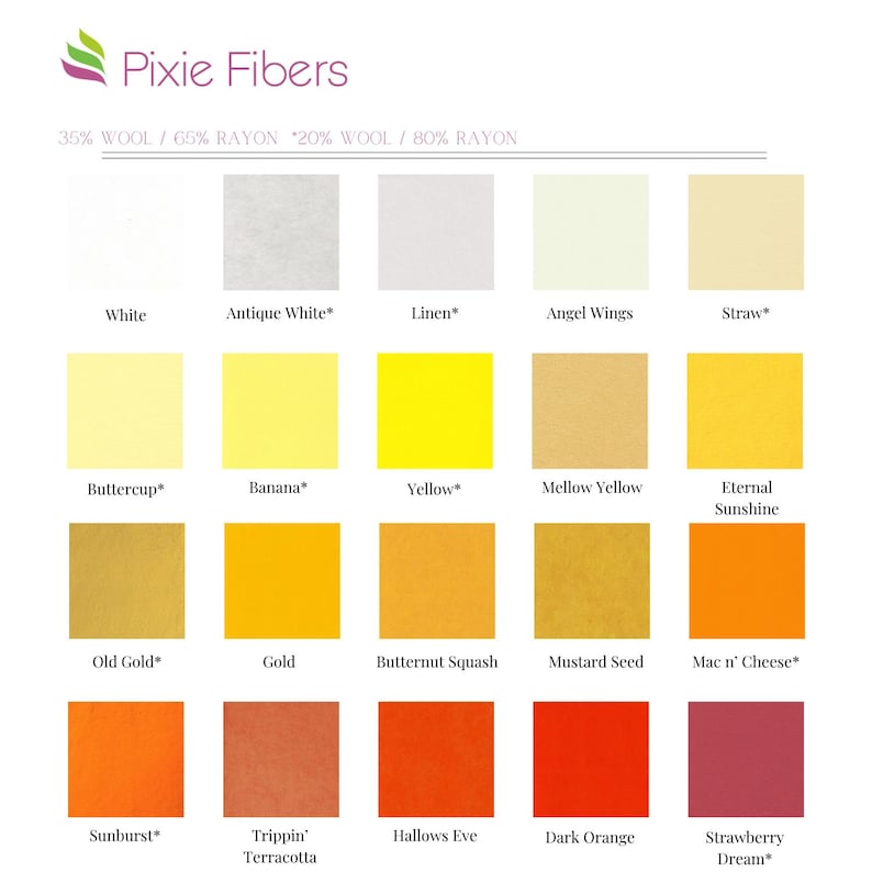 Choose 10 - Hand Washed Merino Wool Blend Felt 9"X12" Sheets | Soft & Durable for Crafting, Sewing, DIY Projects image 2