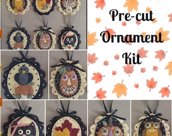 Pre-Cut Wool Blend Felt Festive Fall Ornament Kit - Mini Penny Rug - Penny Lane Primitives