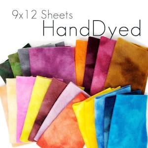Hand Dyed 100% Merino Wool Felt Sheets 8X12 | Soft with Vibrant Color Options for Crafting, Sewing, DIY Projects