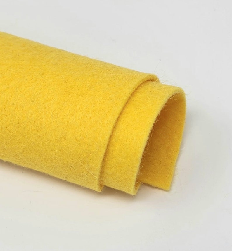 Yellow Felt Pattern Eternal Sunshine - Hand Washed Merino Wool Blend Felt Yellow | Soft ...