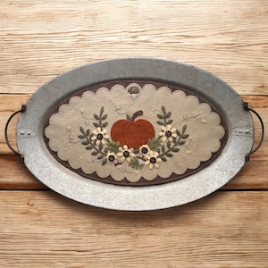 Pre-Washed Wool Felt Penny rug Kit - Picking Pumpkins Orange - Penny Lane Primitives Table Runner Kit