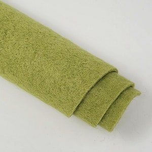 Pea Soup - Hand Washed Merino Wool Blend Felt - Green | Soft & Durable for Crafting, Sewing, DIY Projects