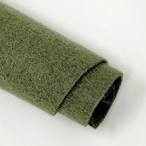 Olive - Hand Washed Merino Wool Blend Felt - Green | Soft & Durable for Crafting, Sewing, DIY Projects
