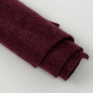 Burgundy - Hand Washed Merino Wool Blend Felt Red | Purple | Soft & Durable for Crafting, Sewing, DIY Projects