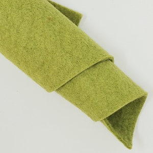 Pea Soup - Hand Washed Merino Wool Blend Felt - Green | Soft & Durable for Crafting, Sewing, DIY Projects