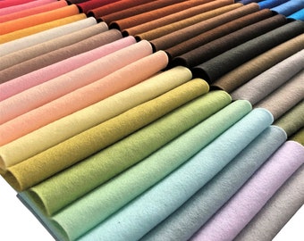 8"X12" Sheet European 100% Wool Felt - 1.2 mm Thick - Soft and vibrant