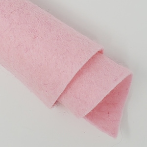 Cotton Candy - Hand Washed Merino Wool Blend Felt Pink | Soft & Durable for Crafting, Sewing, DIY Projects
