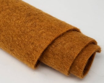 Pumpkin Spice - Hand Washed Merino Wool Blend Felt - Brown | Orange Color | Soft & Durable for Crafting, Sewing, DIY Projects