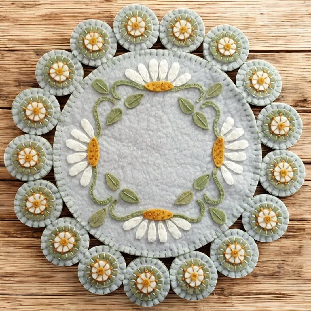 Sprng Blossoms*Penny Rug/Candle Mat ~*Tulps & Daffodls PATTERN