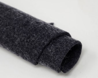 Licorice - Hand Washed Merino Wool Blend Felt - Black | Soft & Durable for Crafting, Sewing, DIY Projects