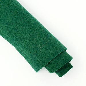 Hunter Green - Hand Washed Merino Wool Blend Felt  | Soft & Durable for Crafting, Sewing, DIY Projects