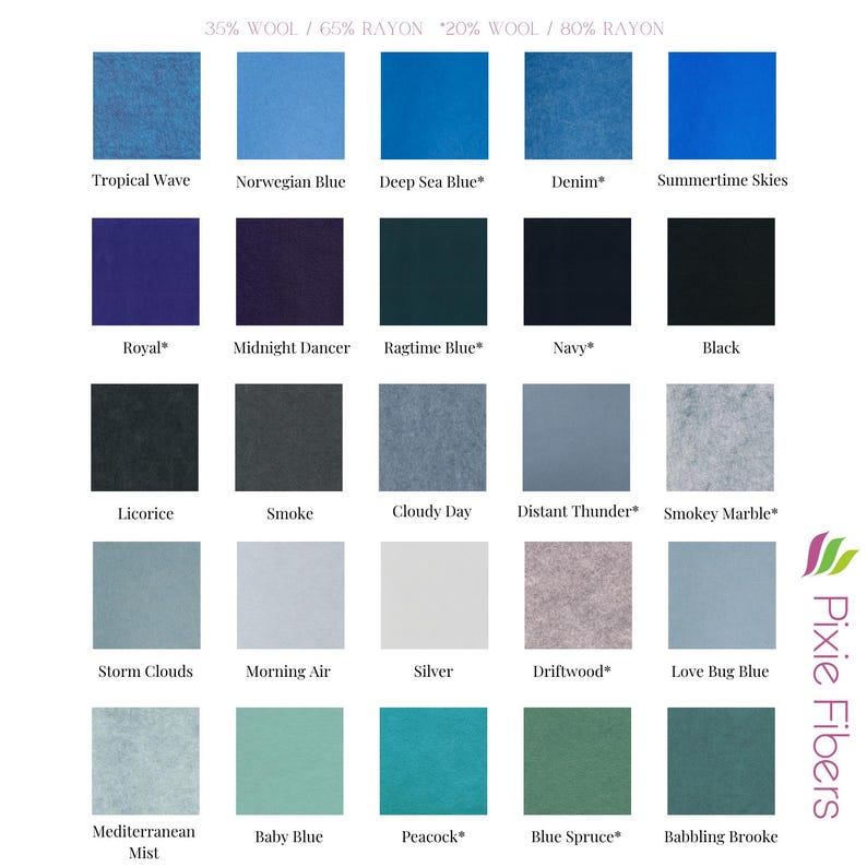 Choose 10 - Hand Washed Merino Wool Blend Felt 9"X12" Sheets | Soft & Durable for Crafting, Sewing, DIY Projects image 5