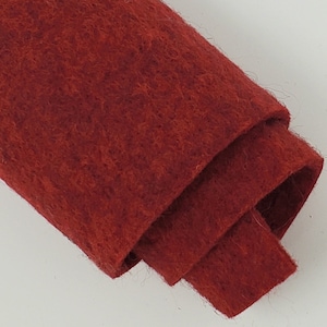 Barnyard Red - Hand Washed Merino Wool Blend Felt Red | Soft & Durable for Crafting, Sewing, DIY Projects