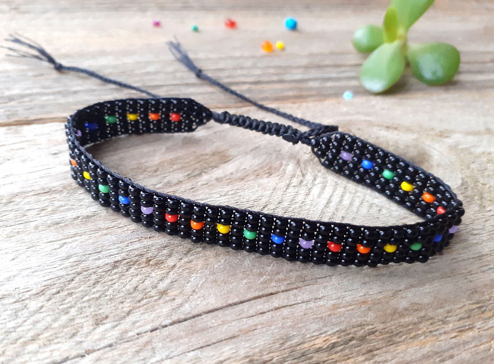 Gay Pride Bracelet LGBT Flag Beaded Hand Woven Loom Bracelet Etsy