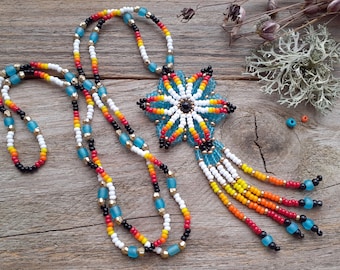 【U LAN】24SS★ [LAN ARCHIVE] Ocean Flower Beads Necklace 1066] Ocean Flower Beads Necklace - LAN ARCHIVE | 60
