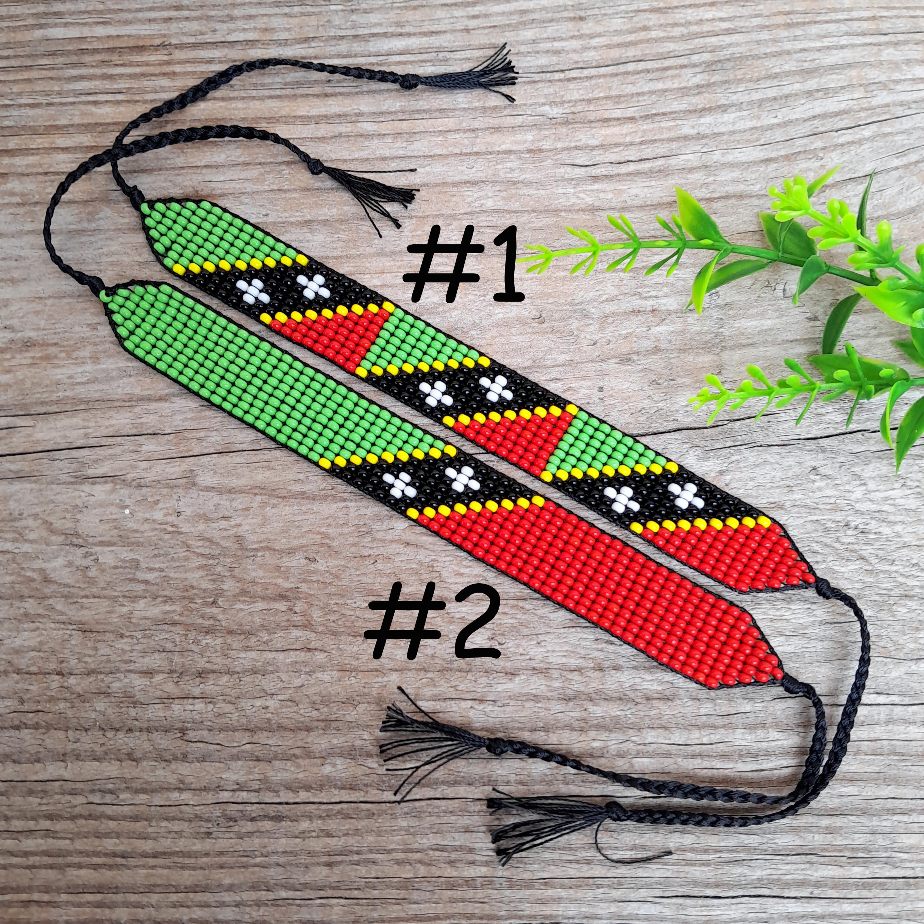 Saint Kitts and Nevis Flag Bracelet, Homesick Beaded Wristband