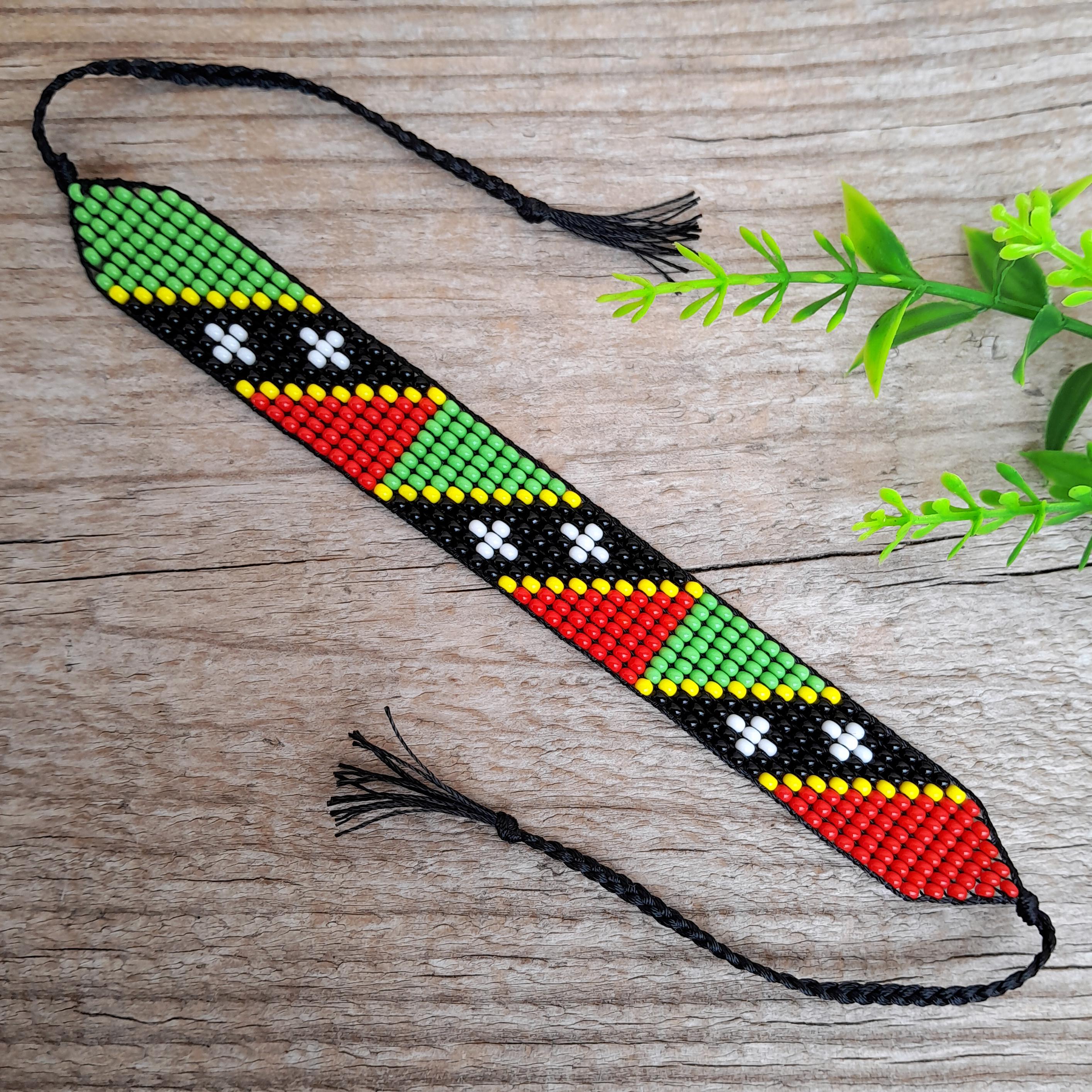Saint Kitts and Nevis Flag Bracelet, Homesick Beaded Wristband