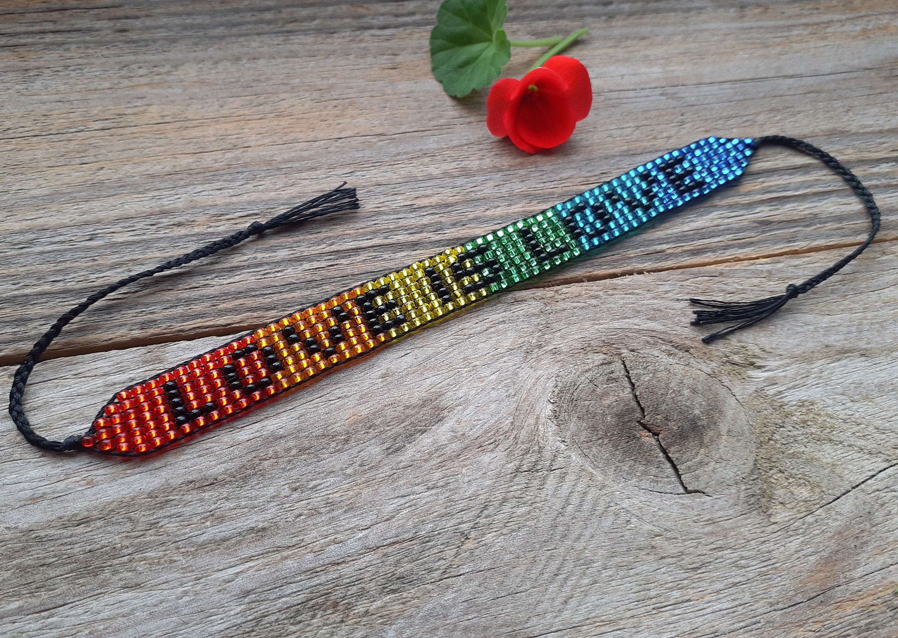 Love is Love Bracelet Beaded Gay Pride Rainbow Armlet LGBT - Etsy