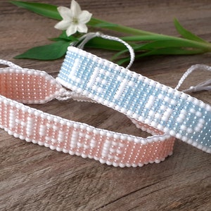 HOPE custom bracelet Motivational inscription personalized beaded wristband Seed bead handwoven loom bracelet with inspirational word Gift