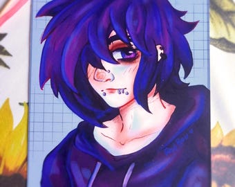 Sebastian Stardew Valley Emo A5 Art Print | Gift for Gamers, Decoration