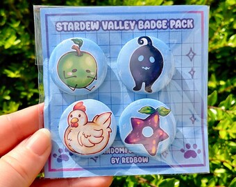 Stardew Valley Badge Pack Junimo Krobus | Gift for Gamers