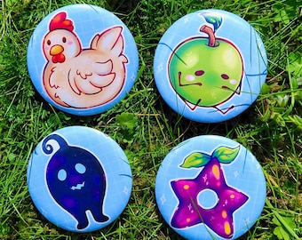 Stardew Valley Junimo Krobus  Button Badges (58mm)