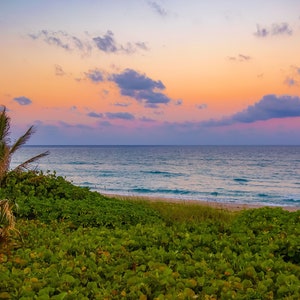 Tropical Sunset Beach Scene, South Florida Beach, Boca Raton/ Delray Beach, FL,