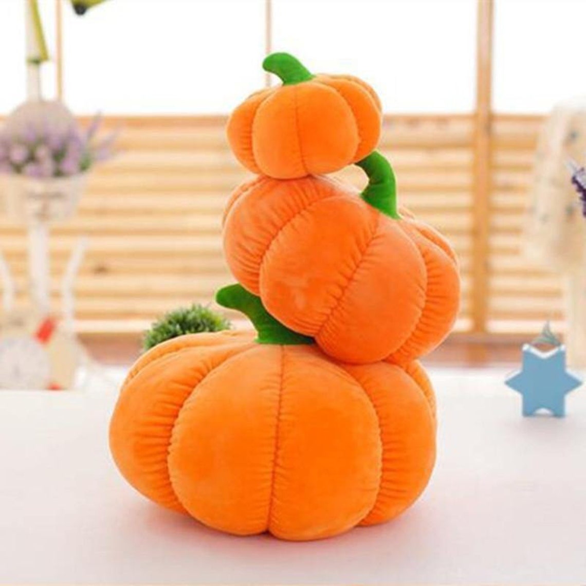 Pumpkin Plush Plush Pumpkin Stuffed Pumpkin Plush Halloween Etsy