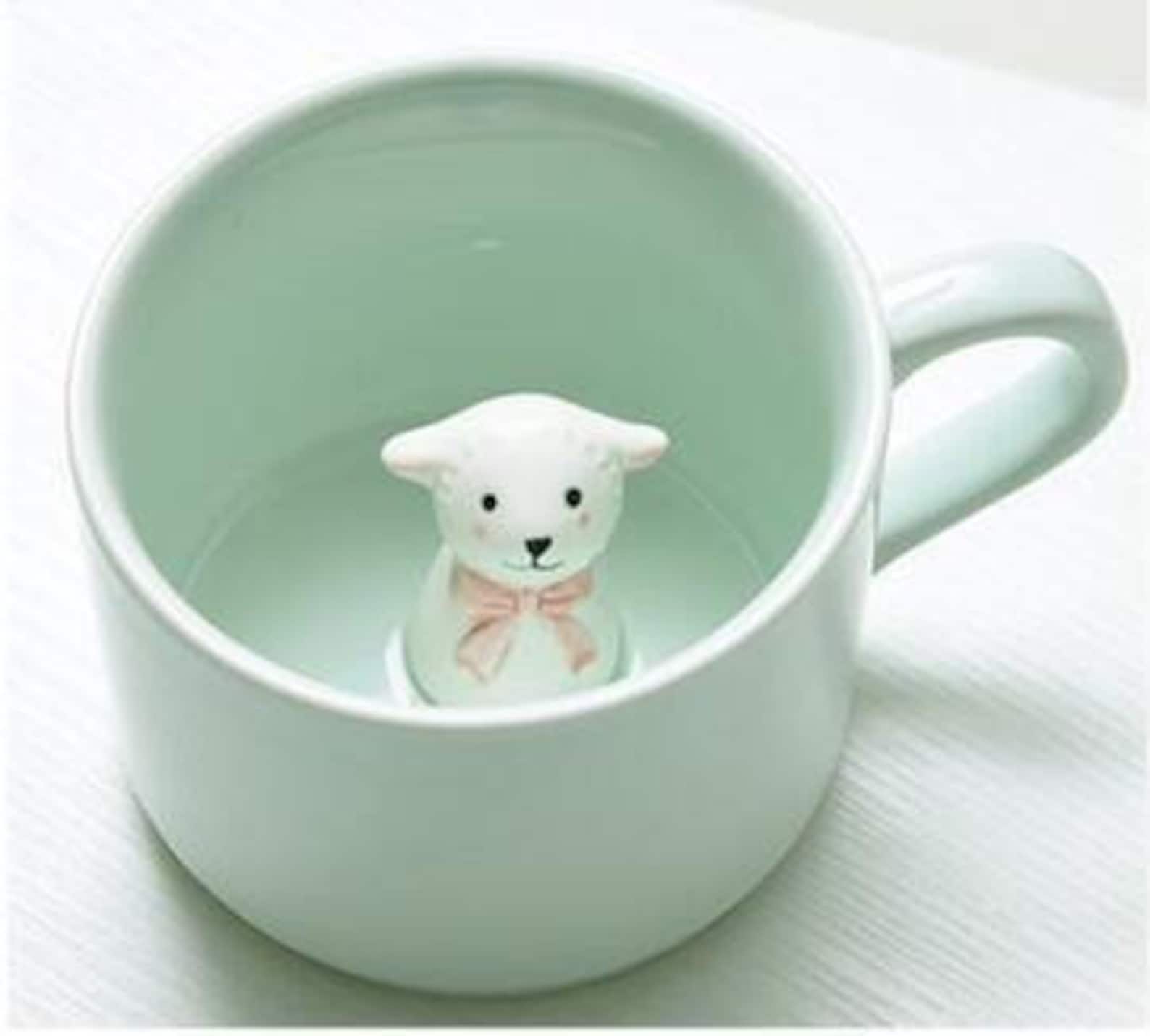 Peeking Animals Inside Mug 9 designs Animal Ceramic Mug Cat Etsy
