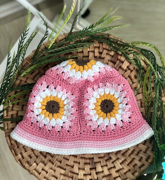 Made to order Crochet sunflower bucket hat | Etsy