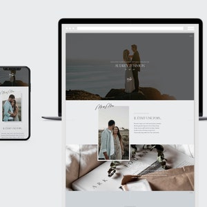 Doux Novembre Website Template for Showit | Wedding website