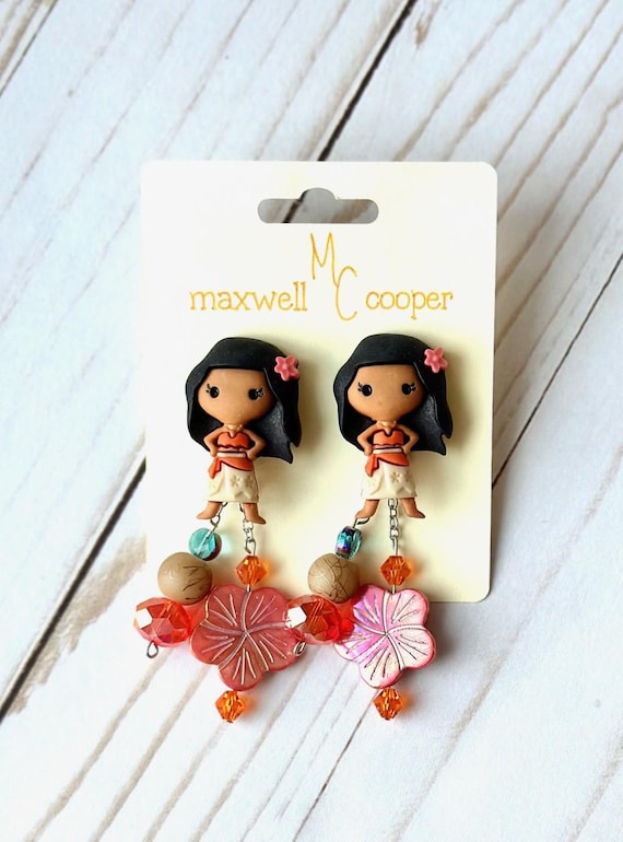 Moana Inspired Dangle Earrings/Moana 2 Inspired Earrings/Disney Movie Earrings/Theme Park Earrings/Disney World Earrings/Disneyland Earrings