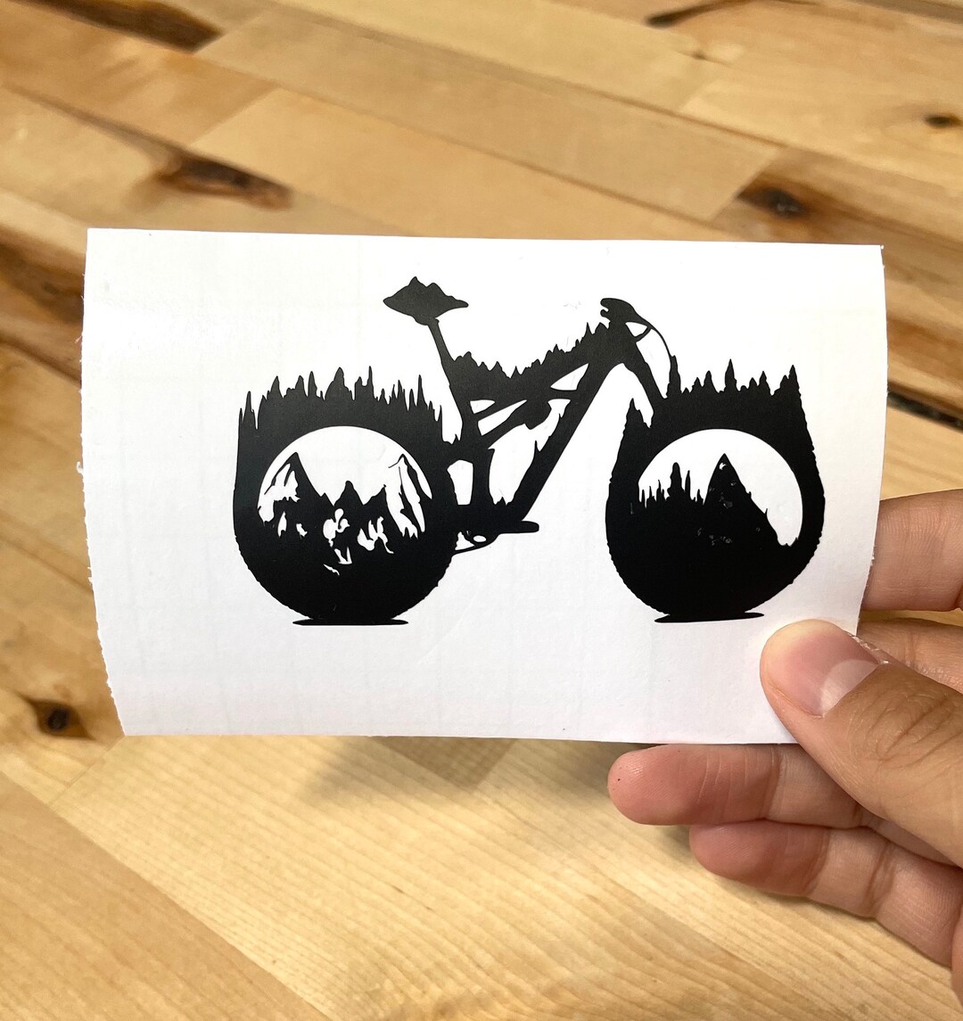 Mountain Bike Vinyl Decal Car Decal Multiple Surface Decal Etsy