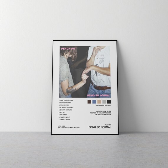 Peach Pit Being So Normal Album Cover Poster Custom Poster Etsy Peach Pit Being So Normal Album Cover Poster Custom Poster Etsy