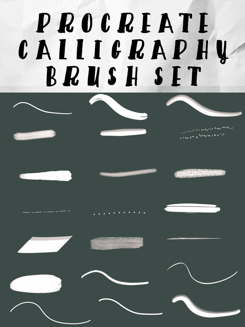 Procreate Calligraphy Brush Set Etsy