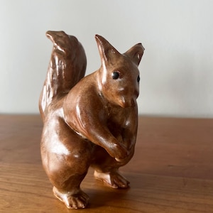 Squatting Squirrel Figurine