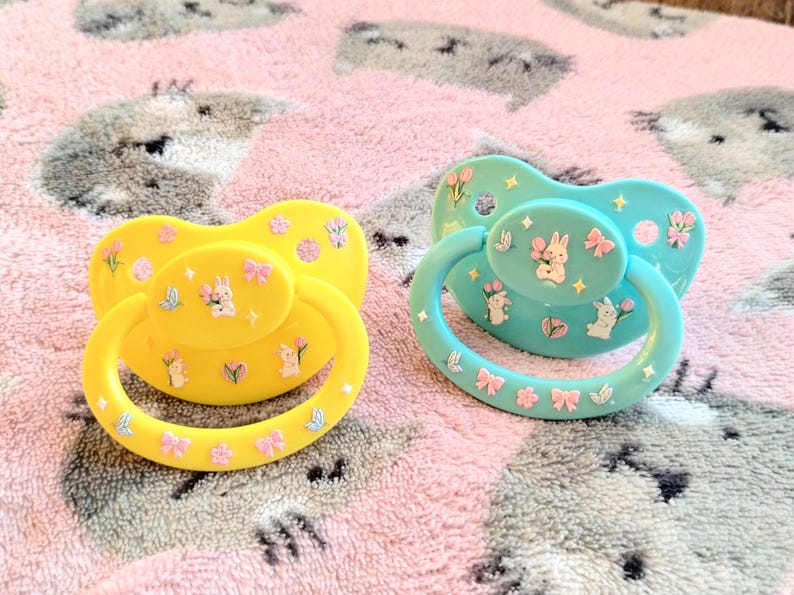 Pastel Bunny Adult Pacifier | for Littlespace, Agere - Etsy