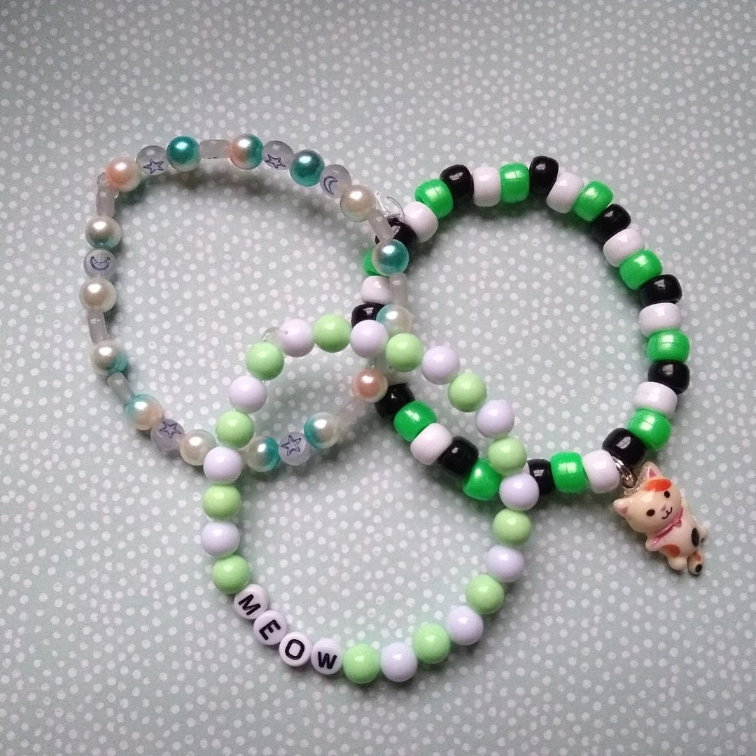 3pc Littlespace Themed Kandi Bracelet Set W/ Charms Multiple Etsy
