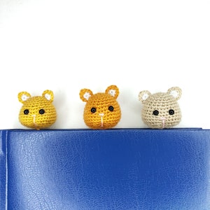 Crochet bookmark hamster Cute bookmark for book