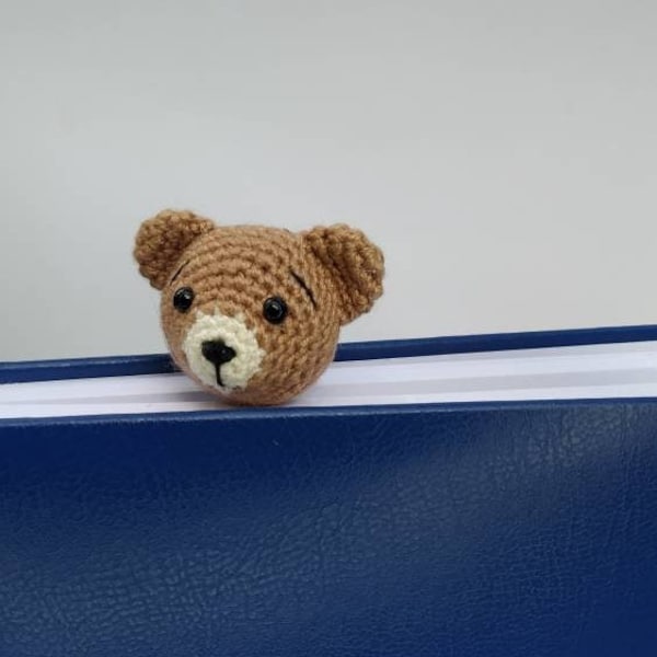 Marque-page ours brun Petits animaux au crochet pour les cadeaux des amateurs de livres