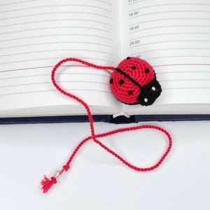 Marque-page unique au crochet Coccinelle